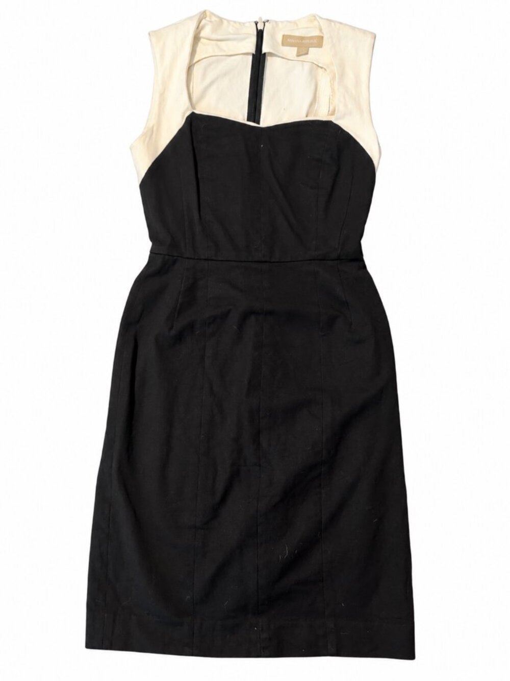 Banana Republic Black White Sweetheart Pencil Dress Size 0